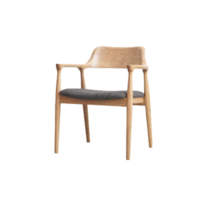 Modern Style Arm Chair Wood Open Back Dining Room Chair for Kitchen