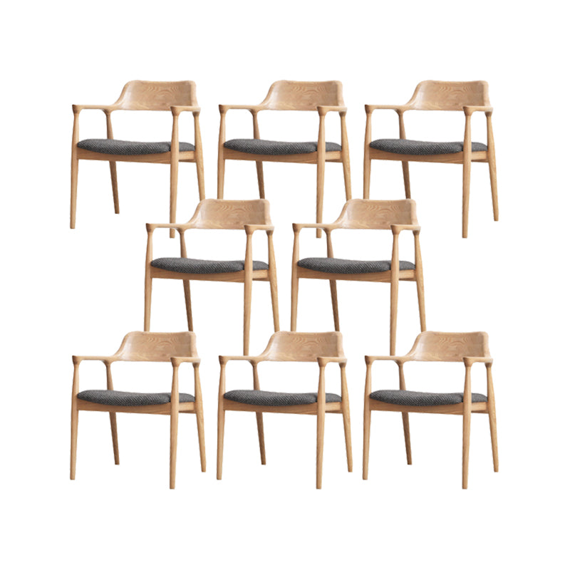 Modern Style Arm Chair Wood Open Back Dining Room Chair for Kitchen