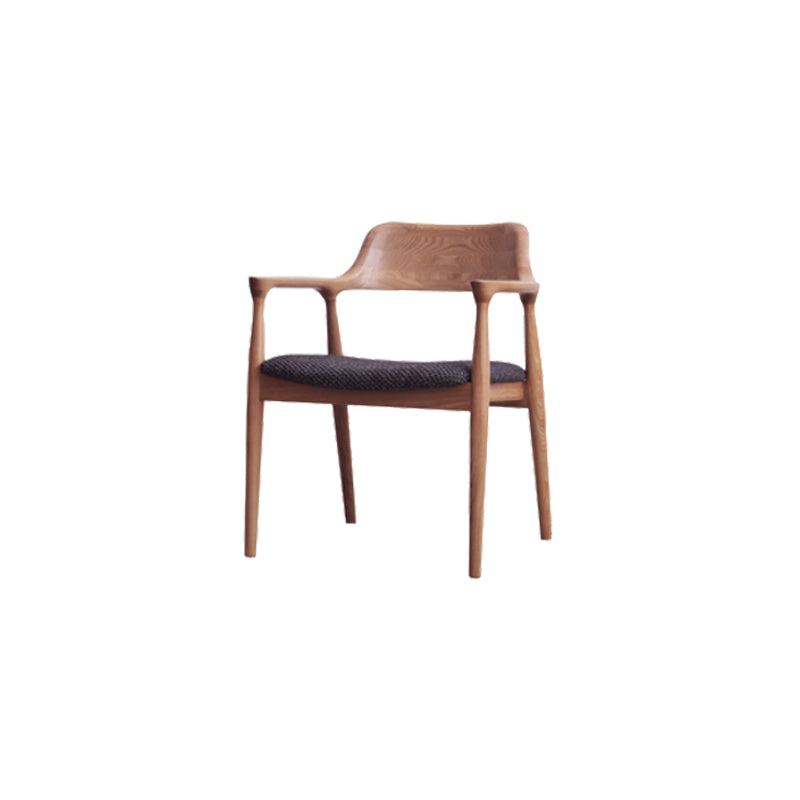 Modern Style Arm Chair Wood Open Back Dining Room Chair for Kitchen