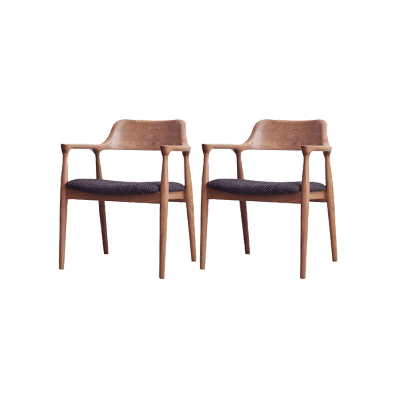 Modern Style Arm Chair Wood Open Back Dining Room Chair for Kitchen
