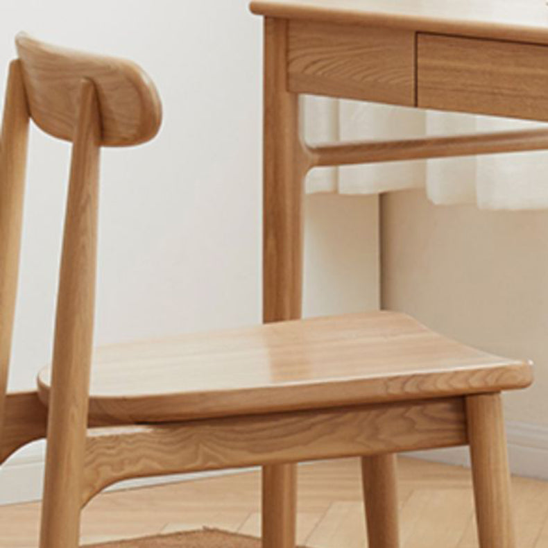 Modern Style Arm Chair Wood Open Back Dining Room Chair for Kitchen
