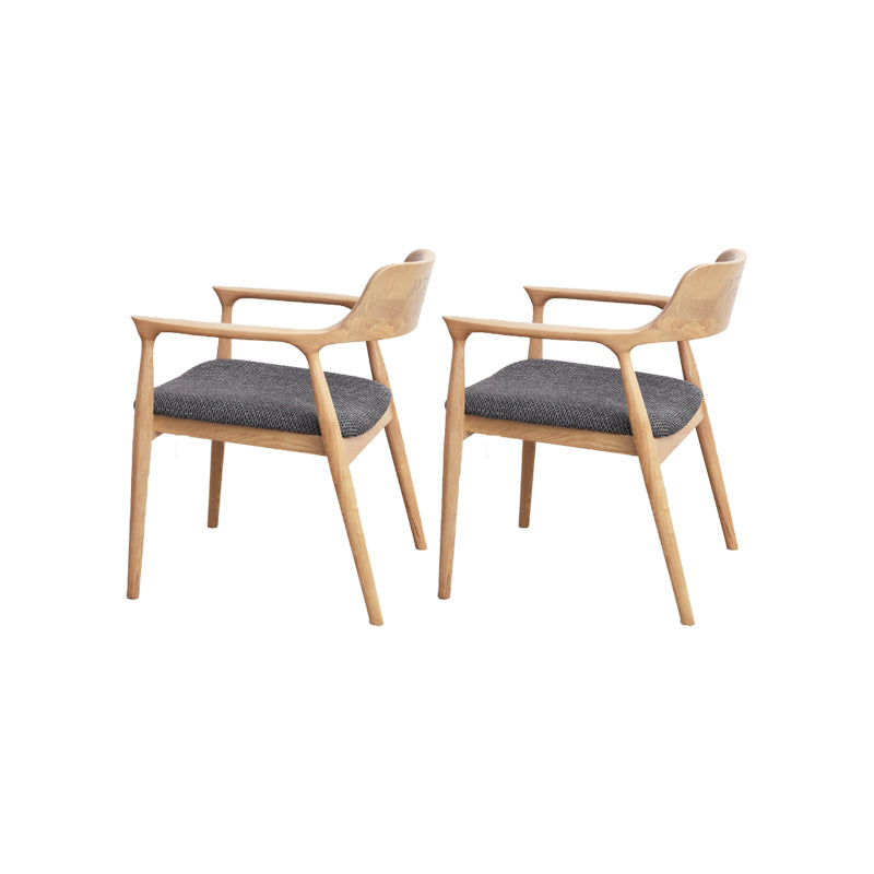 Modern Style Arm Chair Wood Open Back Dining Room Chair for Kitchen