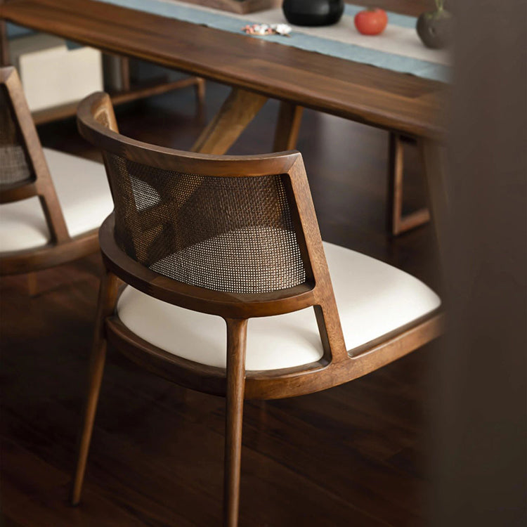 Contemporary Style Chair Wood Open Back Dining Room Chair for Dining Room