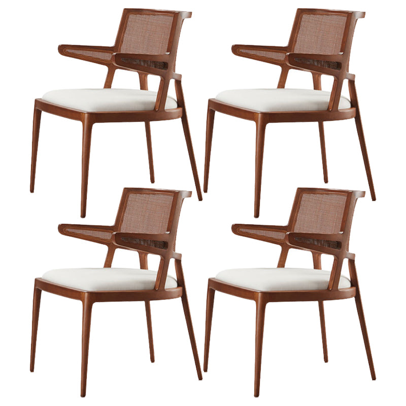 Contemporary Style Chair Wood Open Back Dining Room Chair for Dining Room