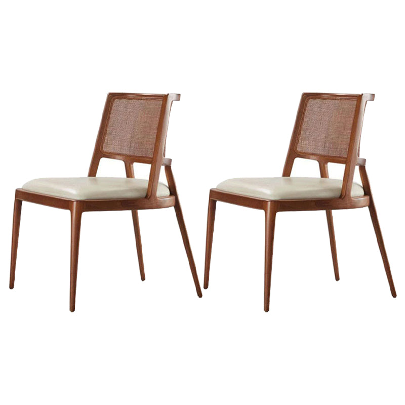 Contemporary Style Chair Wood Open Back Dining Room Chair for Dining Room