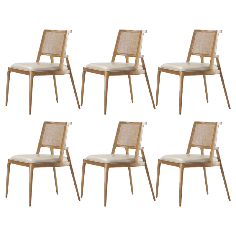 Contemporary Style Chair Wood Open Back Dining Room Chair for Dining Room