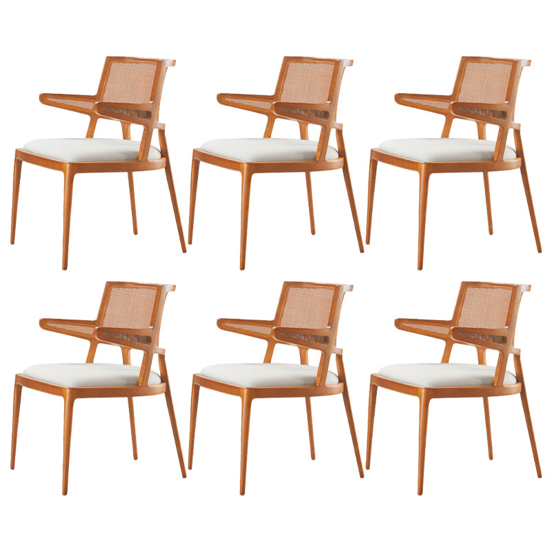 Contemporary Style Chair Wood Open Back Dining Room Chair for Dining Room