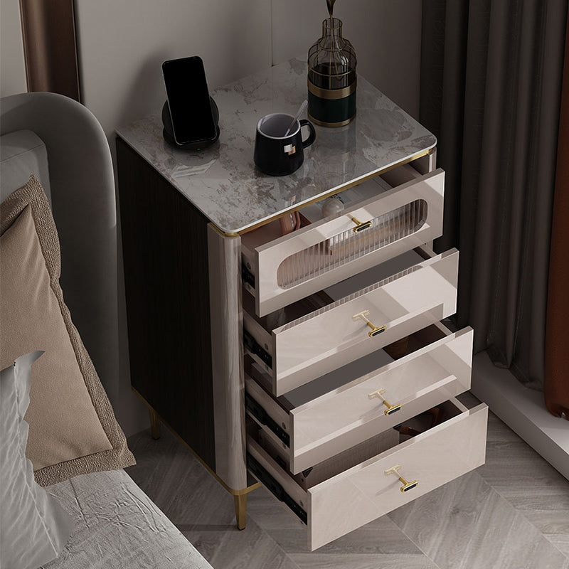 Classic Glam Dresser Stone Storage Chest Dresser with Drawers