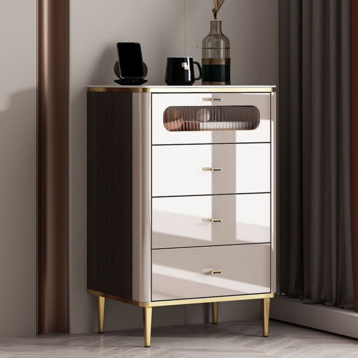 Classic Glam Dresser Stone Storage Chest Dresser with Drawers