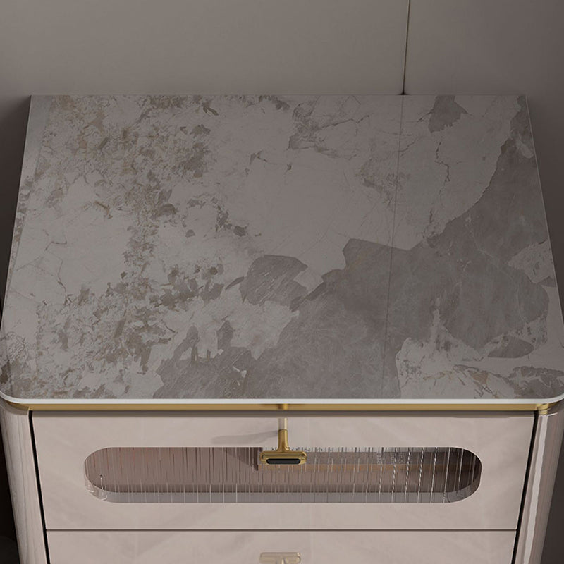 Classic Glam Dresser Stone Storage Chest Dresser with Drawers