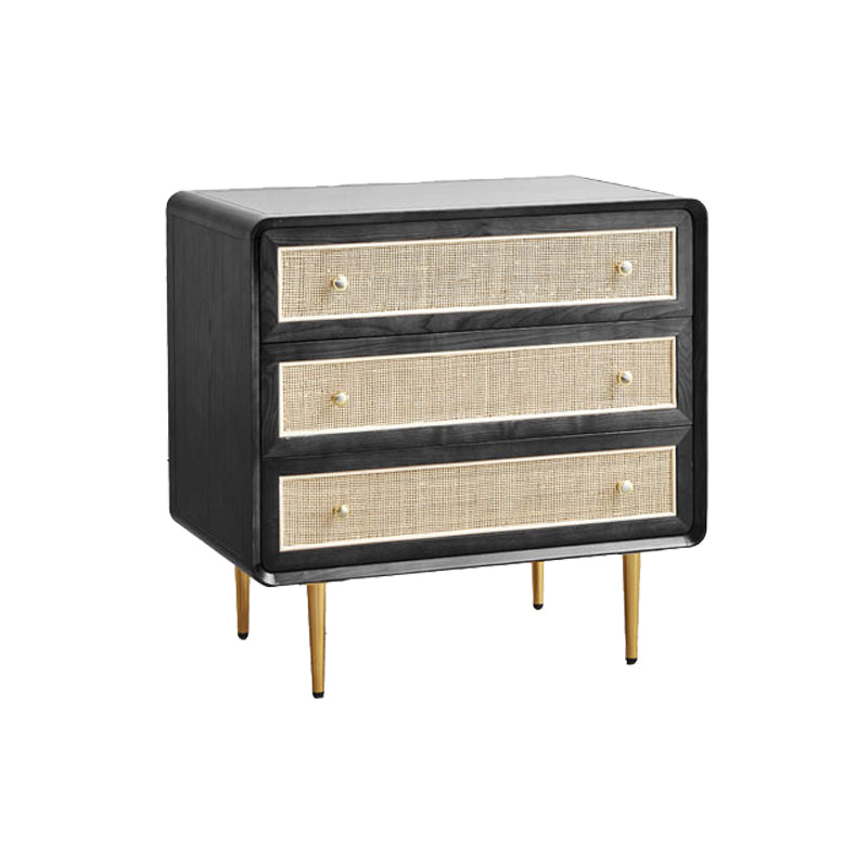 Glam Storage Chest Dresser Solid Wood Storage Chest with Drawers