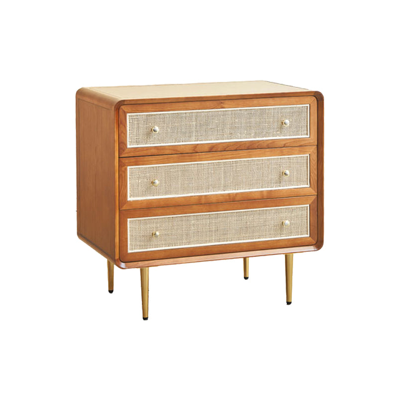Glam Storage Chest Dresser Solid Wood Storage Chest with Drawers