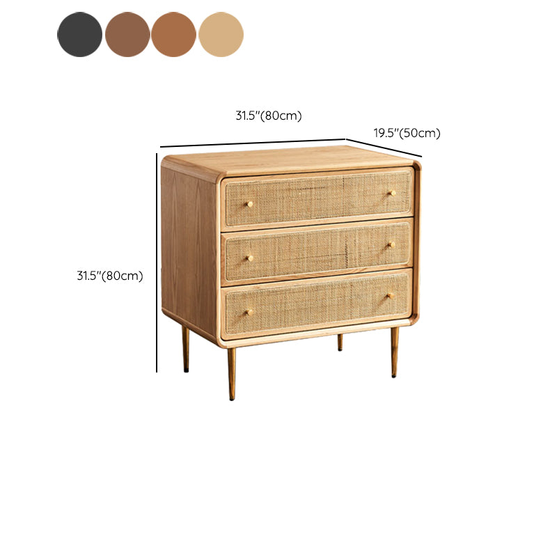Glam Storage Chest Dresser Solid Wood Storage Chest with Drawers