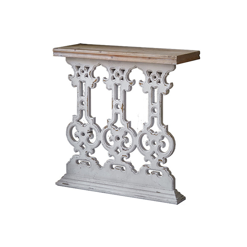Rectangle Shape French Country Console Table White Wood Sofa Table