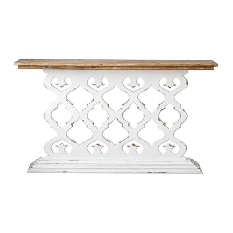 Rectangle Shape French Country Console Table White Wood Sofa Table