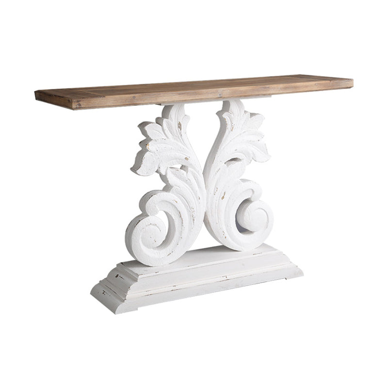Rectangle Shape French Country Console Table White Wood Sofa Table