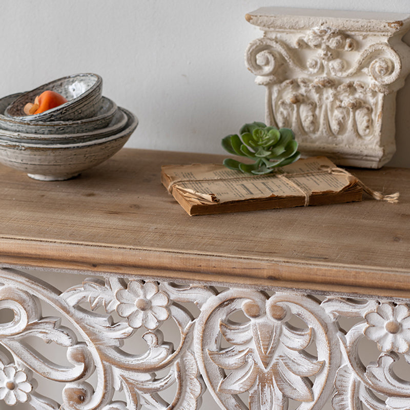 Rectangle Shape French Country Console Table White Wood Sofa Table