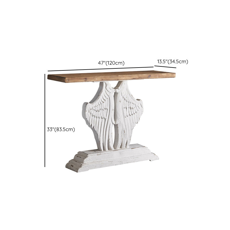 Rectangle Shape French Country Console Table White Wood Sofa Table