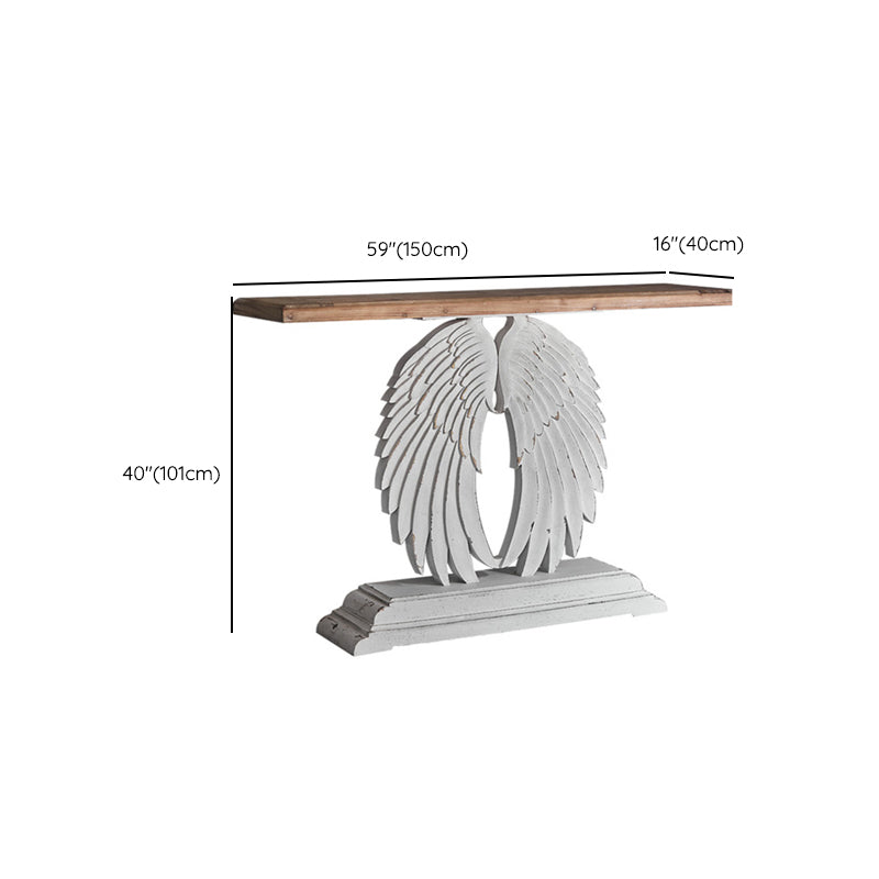 Rectangle Shape French Country Console Table White Wood Sofa Table