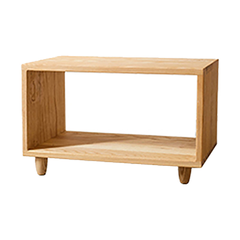 Modern Style Open Back Bookshelf Solid Wood Bookcase for Office