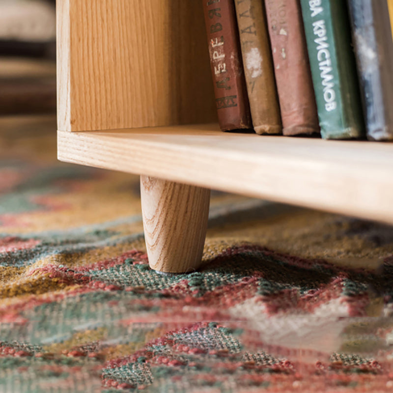 Modern Style Open Back Bookshelf Solid Wood Bookcase for Office