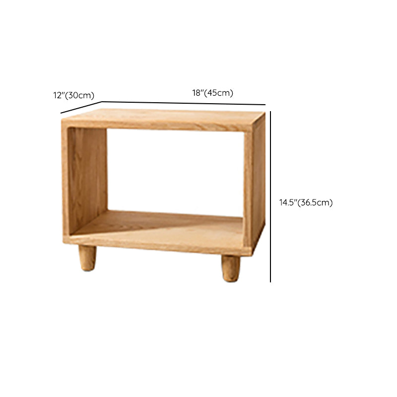 Modern Style Open Back Bookshelf Solid Wood Bookcase for Office