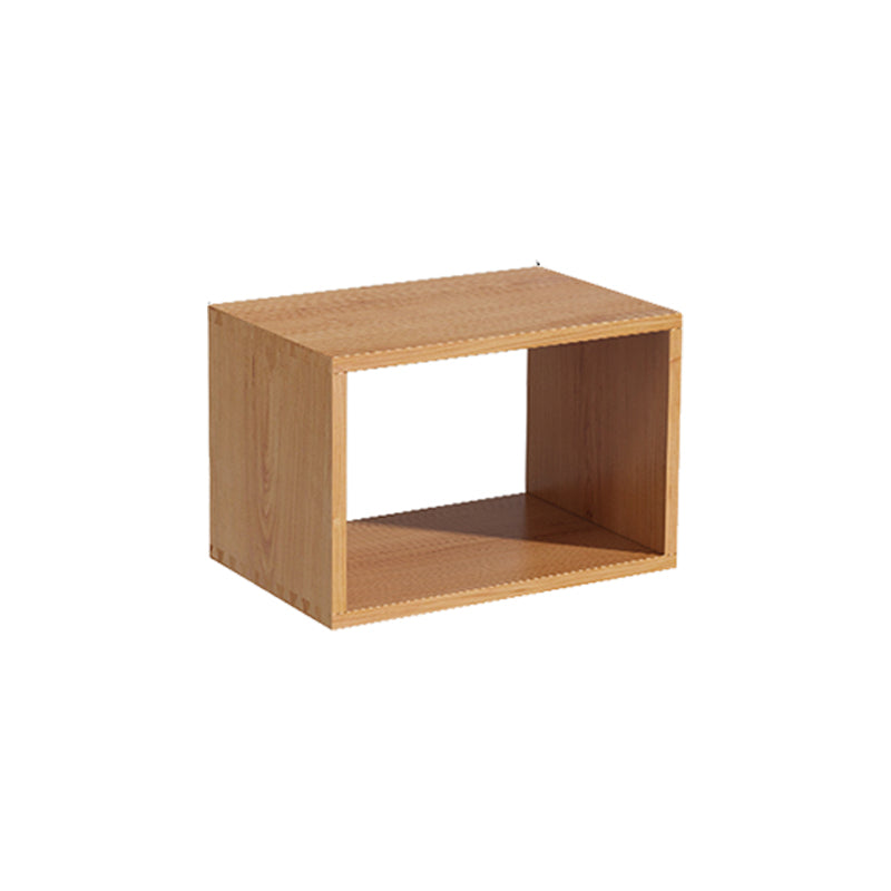 Open Back Contemporary Bookshelf Solid Wood Cube Bookcase for Office