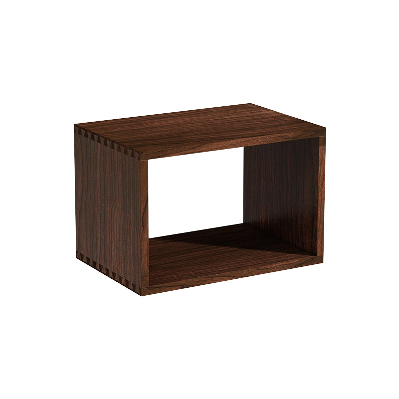 Open Back Contemporary Bookshelf Solid Wood Cube Bookcase for Office