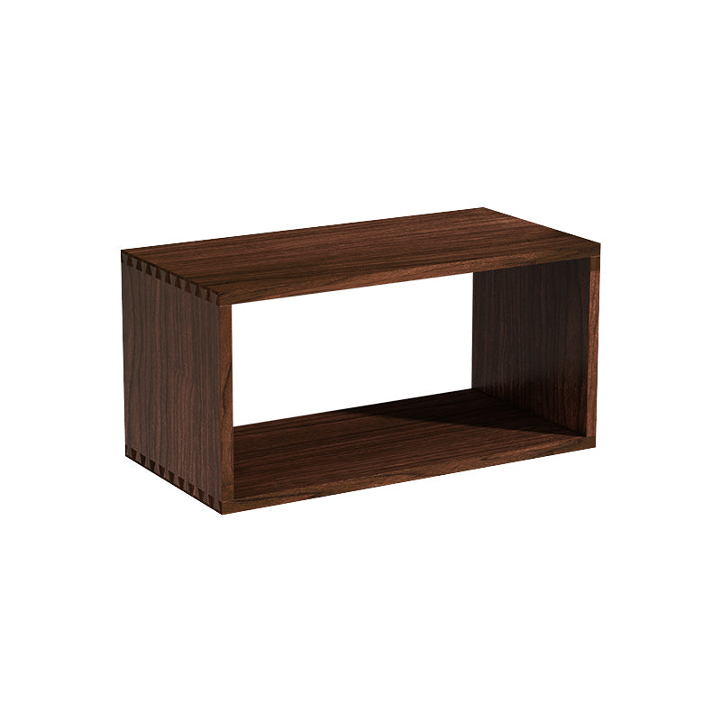 Open Back Contemporary Bookshelf Solid Wood Cube Bookcase for Office