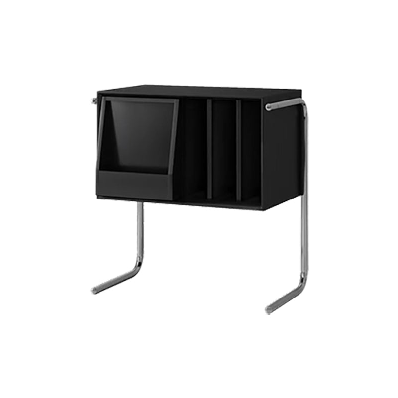 Modern Style Solid Wood Bookshelf Closed Back Bookcase with Doors