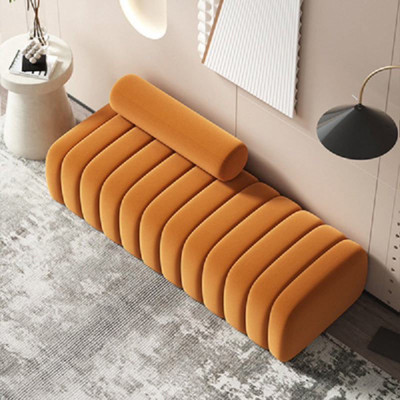 Rectangle Bedroom Seating Bench Modern Backless Bench with Upholstered