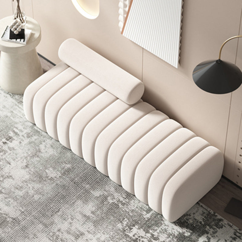Rectangle Bedroom Seating Bench Modern Backless Bench with Upholstered