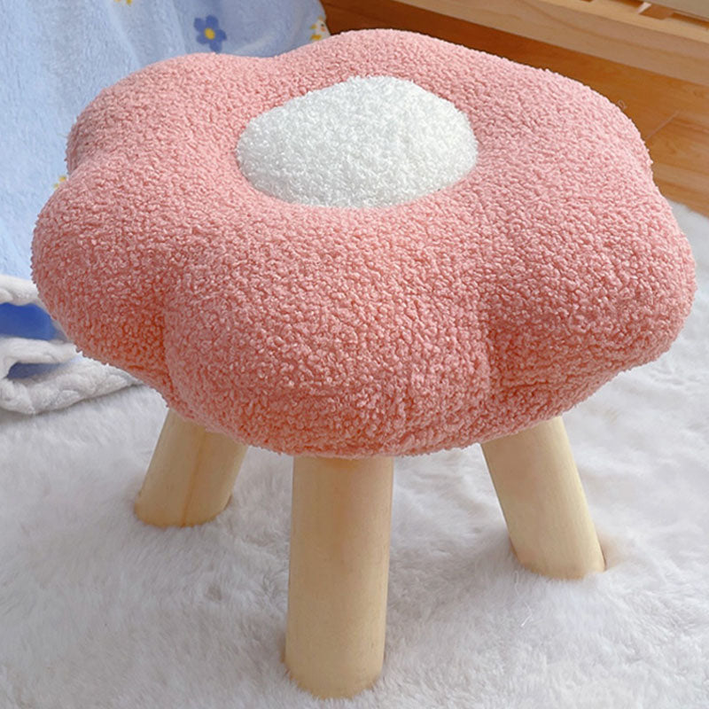 Contemporary Footstool Specialty Wood Legs Foot Stool for Home