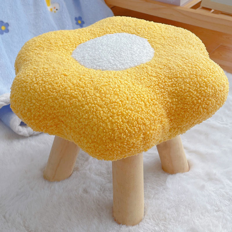 Contemporary Footstool Specialty Wood Legs Foot Stool for Home