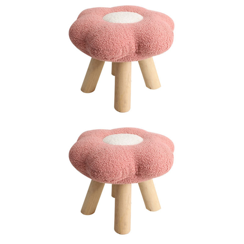 Contemporary Footstool Specialty Wood Legs Foot Stool for Home