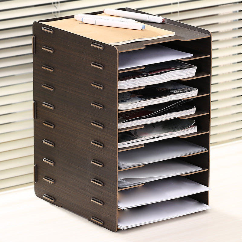 Modern Vertical Filing Cabinet Wooden Frame File Cabinet for Office