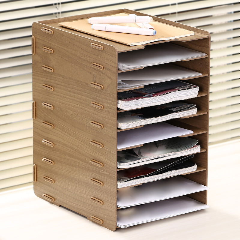 Modern Vertical Filing Cabinet Wooden Frame File Cabinet for Office