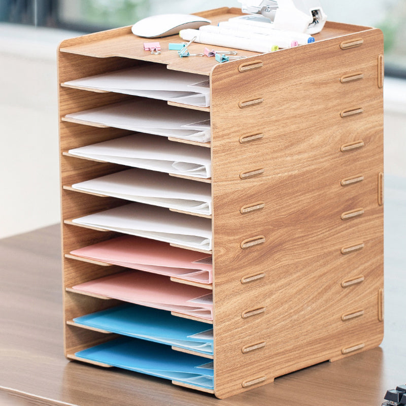 Modern Vertical Filing Cabinet Wooden Frame File Cabinet for Office