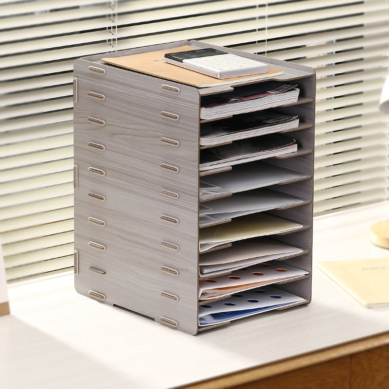 Modern Vertical Filing Cabinet Wooden Frame File Cabinet for Office
