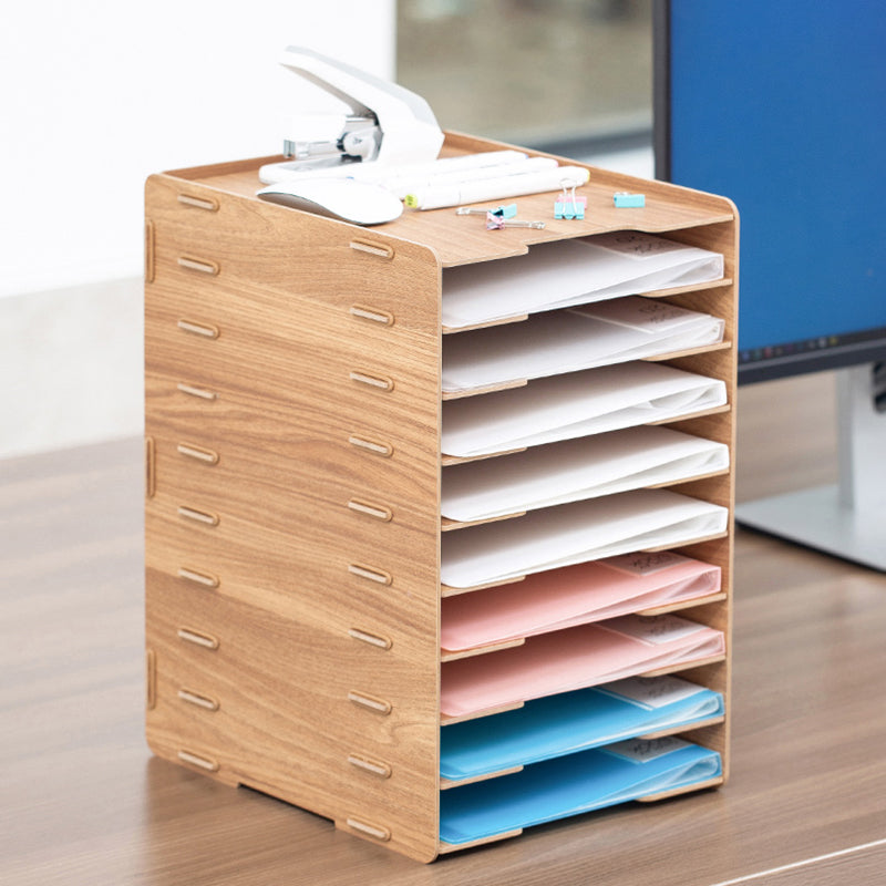 Modern Vertical Filing Cabinet Wooden Frame File Cabinet for Office