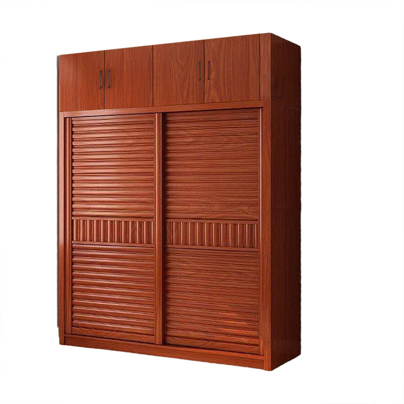 Wooden Sliding Doors Armoire Traditional Home Storage Cabinet