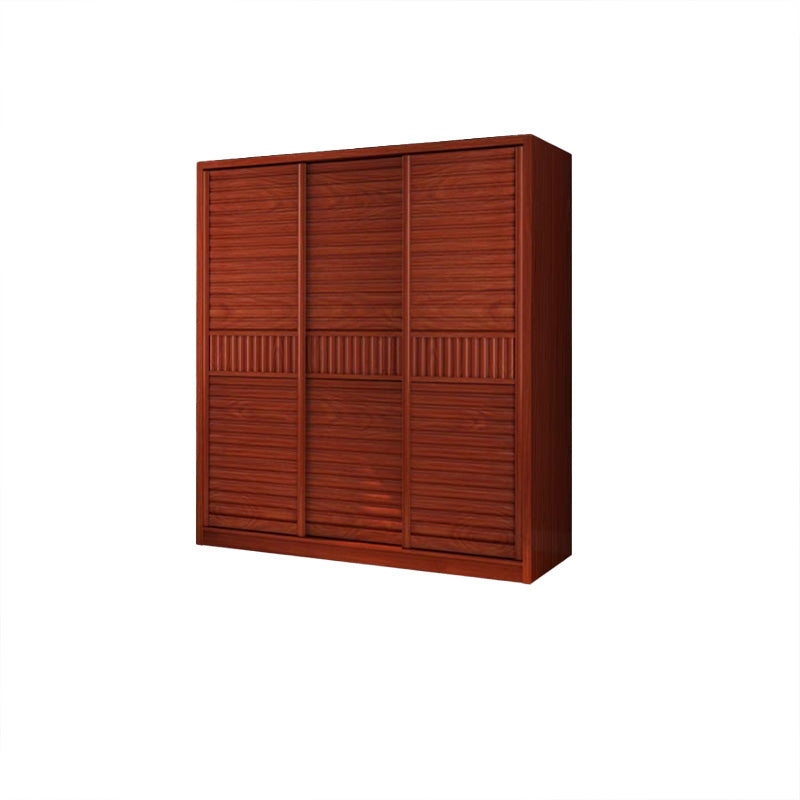 Wooden Sliding Doors Armoire Traditional Home Storage Cabinet