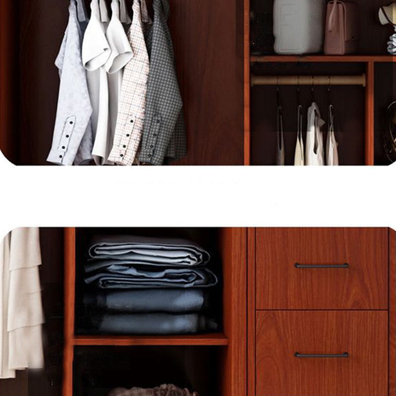 Wooden Sliding Doors Armoire Traditional Home Storage Cabinet