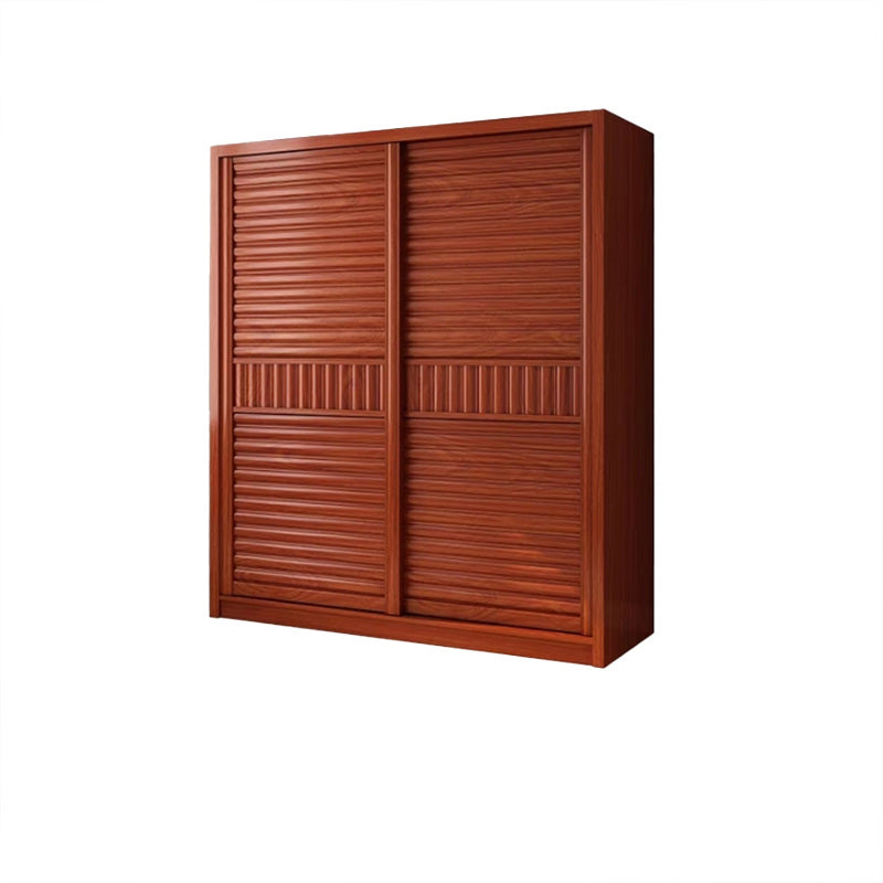 Wooden Sliding Doors Armoire Traditional Home Storage Cabinet