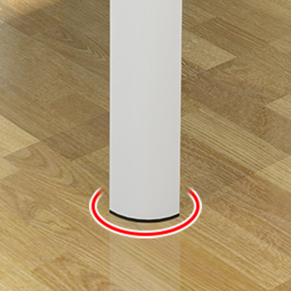 Modern Glass Desktop Rectangle Dining Table 4 Legs for Dining Room