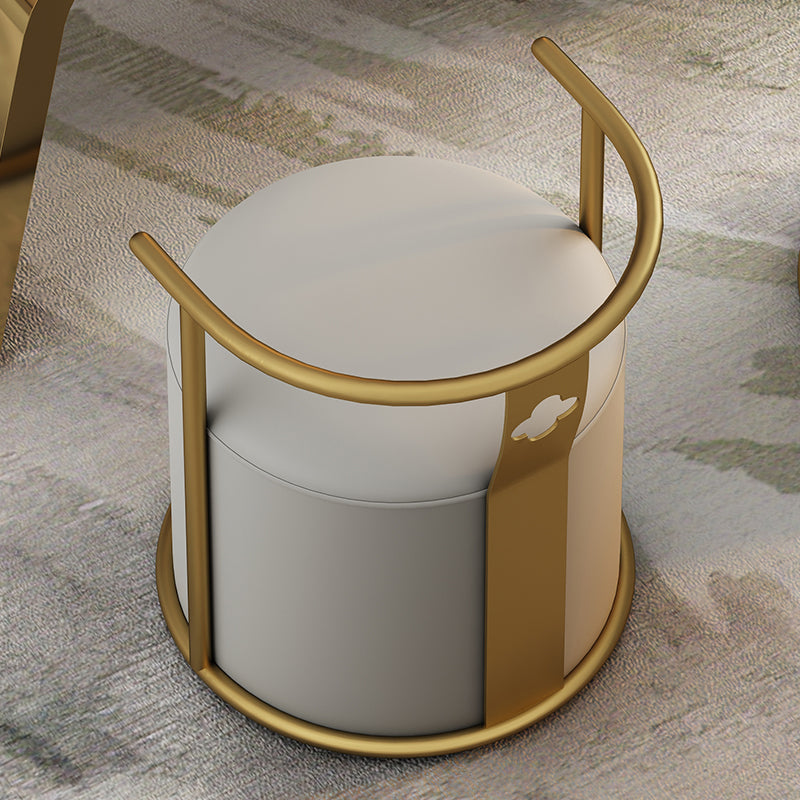 Modern Armrest Backrest Cushion Chair with Metal Base for Living Room