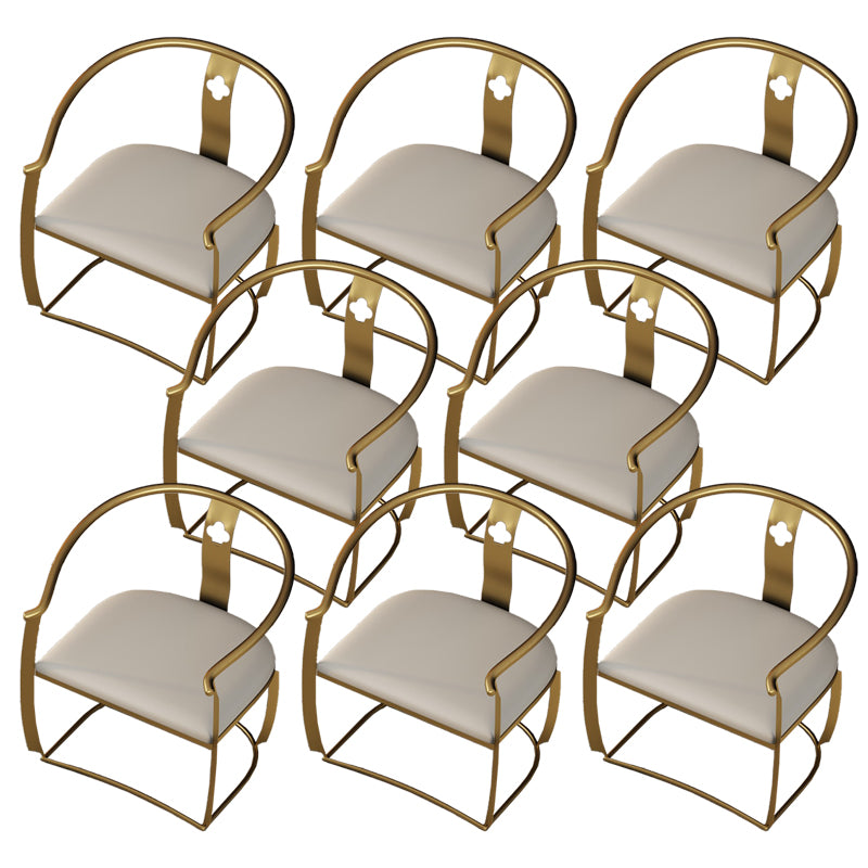 Modern Armrest Backrest Cushion Chair with Metal Base for Living Room