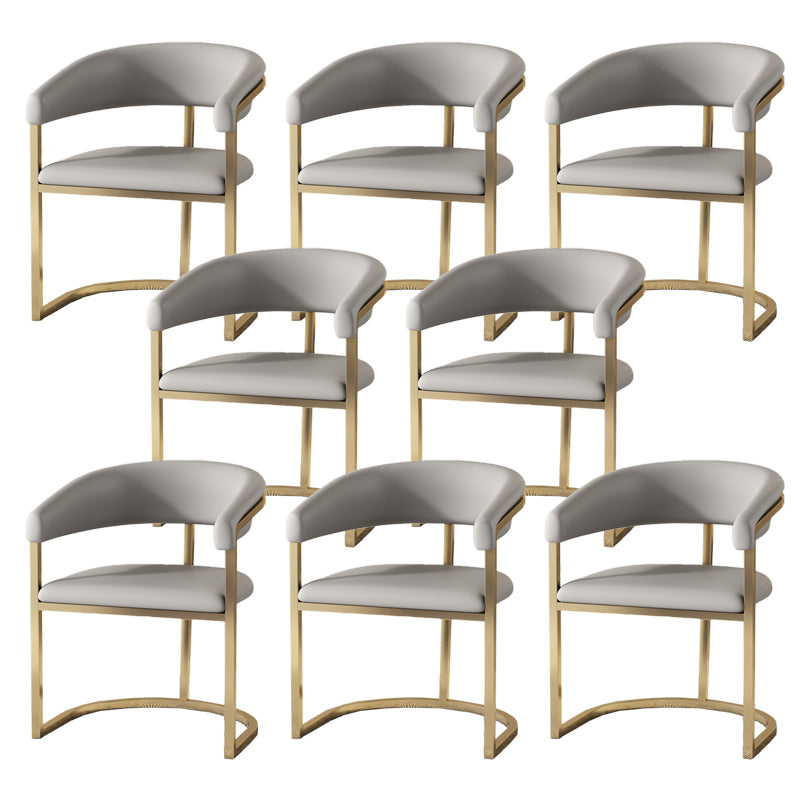 Modern Armrest Backrest Cushion Chair with Metal Base for Living Room