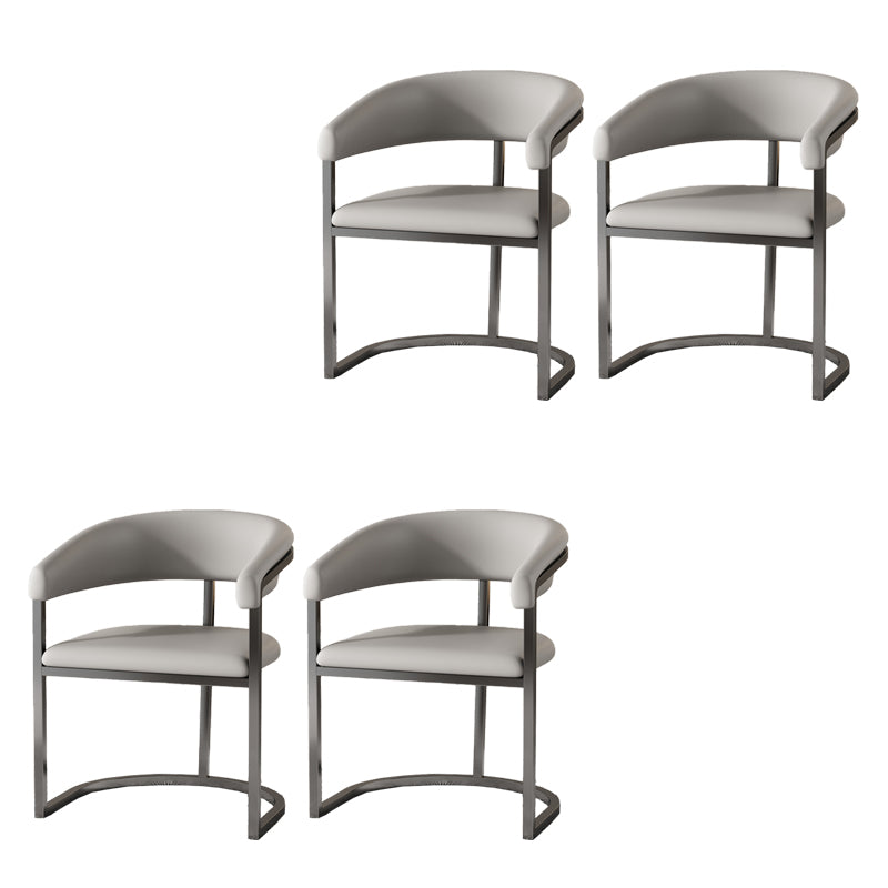 Modern Armrest Backrest Cushion Chair with Metal Base for Living Room