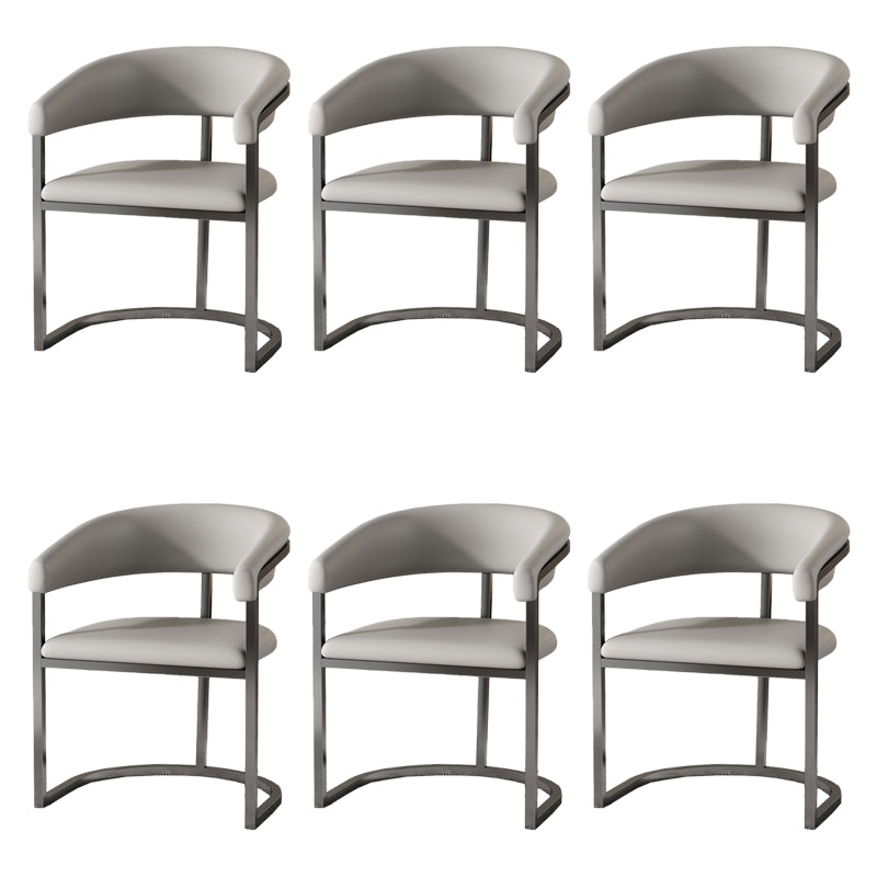 Modern Armrest Backrest Cushion Chair with Metal Base for Living Room